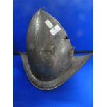 Morion Cabasset Helmet with Period Engraving