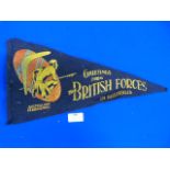 British Forces in Australia Pennant ~41x21cm (some moth)