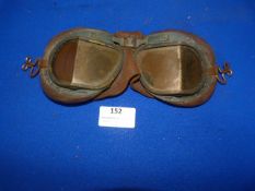 Pair of Leather Goggles