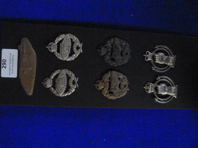 Seven British Cavalry Cap Badges