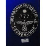 Reproduction Third Reich Metal Wall Plaque 20x16cm