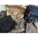 Three British Webbing Packs, Two Wool Shirts, and a Pair of Repro Portuguese Camouflage Trousers