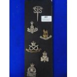 Six Assorted British Cap Badges