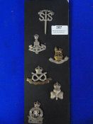 Six Assorted British Cap Badges