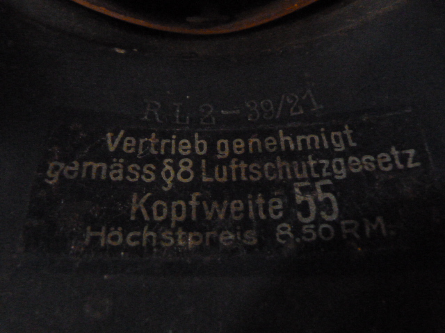 Denazified WWII German Luftschutz Helmet (Civil Defence) with Original Liner and Chin Strap - Image 6 of 6