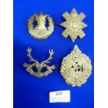 Four Scottish Cap Badges