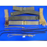 Assorted British Belts, Ties and Lanyards