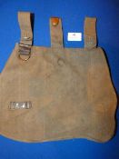 Post War German Canvas & Leather Bread Bag