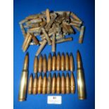 Inert 50 Caliber Rounds and Quantity of Armour Piercing 50 Caliber Bullet Heads 303 Cases
