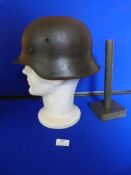 WWII German Helmet with Liner and Chin Strap