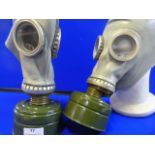 Two Cold War Era Soviet Gas Masks