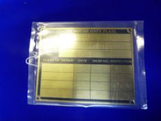 Brass Vehicle Repair Data Plate