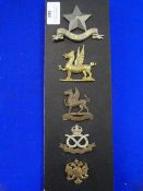 Five Army Cap Badges