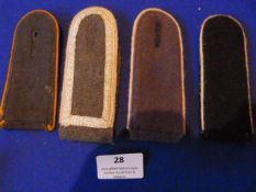 Four German Shoulder Board/Epilates - Luftwaffe Infantry and Waffen SS