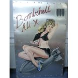 Reproduction Hand Painted Bomber Art "Bombshell Ali" 150x100cm