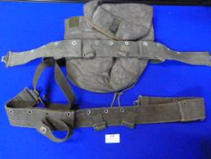 Two Webbing Belts and a Gas Mask Case