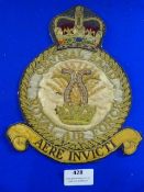 Large Embroidered RAF Central Band Patch 24cm high