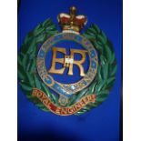 Large Metal Royal Engineers Plaque ~56x49cm