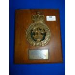 Brass on Wood Canadian Light Infantry Plaque 24.5x20.5cm