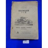 Daimler 1 & 2 Training manual dated 1945