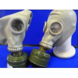 Two Cold War Era Soviet Gas Masks