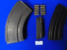 Three Magazines with a Quantity of Inert 9mm Rounds