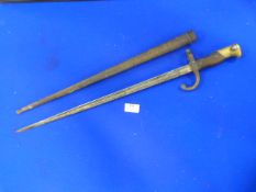 French Gras Bayonet with Scabbard