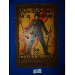 German Enamel Recruitment Sign 30x20cm