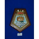 Resin Navy Plaque on Wood 19.5cm