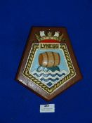 Resin Navy Plaque on Wood 19.5cm