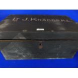 Small Pine Officer's Campaign Box ~52x31x25cm - Lieutenant J. Knaggs, Royal Engineers