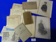 Mixed Lot of Ephemera Including WWI Portrait Photos, Police Notebooks, Soldiers Bible, etc.