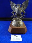 Metal on Wood Desk Ornament "39 Engineer Regiment" ~13cm high