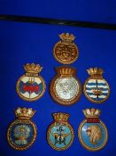 Seven Small Royal Navy Plaques