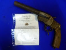 German Hebbel Flare Pistol with Current Deactivation Certificate