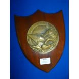 Brass on Wood Argentinian Navy Plaque 25.5cm high