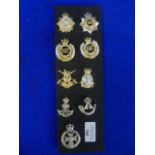 Nine Assorted British Cap Badges