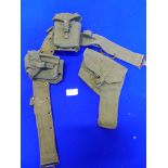 Webbing Holster dated 1945 with Belt and Pouches