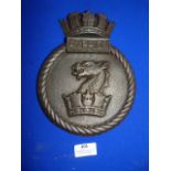Iron Navy Crest ~23cm high