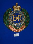 Painted Metal Royal Engineers Plaque 23.5cm high