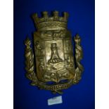 Brass Argentinian Navy Plaque 22cm high