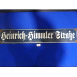 Original Enameled Street Sign "Heinrich Himmler Strasser" ~80x15cm