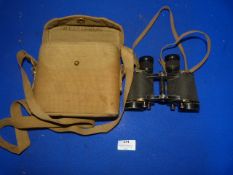 Air Ministry Binoculars date 1943 in Webbing Case dated 1940