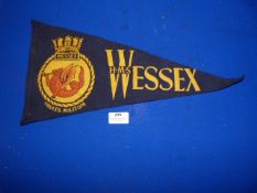 HMS Wessex Pennant ~43x22cm