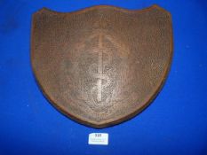 Hand Carved Royal Army Medical Corps Wooden Plaque ~31x27cm