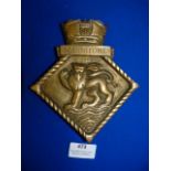 Brass Navy Plaque 17cm