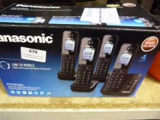 *Panasonic KX-TGH264EB 4pc Telephone Set