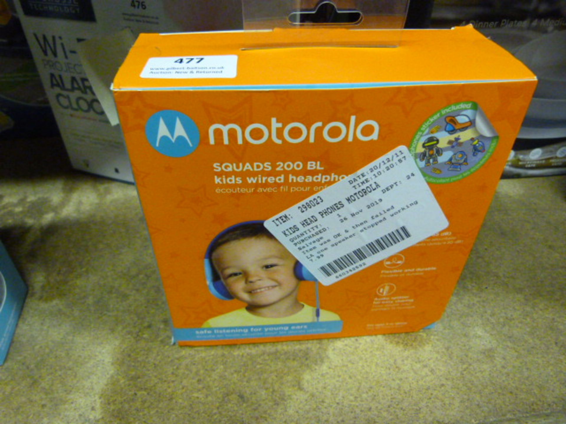 *Motorola Child's Headphones