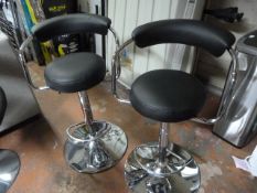 *Black Gas Lift Bar Stool 2pk