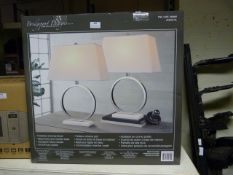 *Bridgeport Marble Halo Lamp 2pk